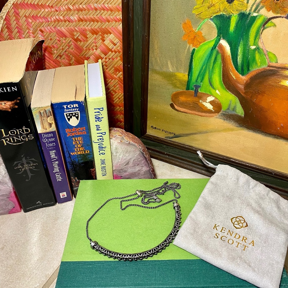 Kendra Scott Goldie Choker Necklace in Gunmetal Filigree